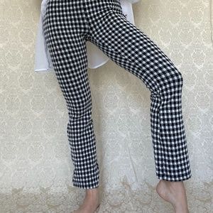 Gingham Kick Flare Pants